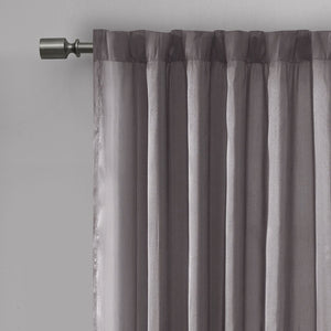 English Elm Curtain Madison Park Andora Faux Silk Embroidered Tree Branch Panel Lined Rod Pocket Back Tabs 50x84 Grey 3 L x 10.04 W x 7.09 H B03598038