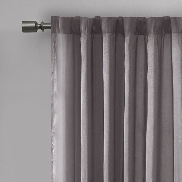 English Elm Curtain Madison Park Andora Faux Silk Embroidered Tree Branch Panel Lined Rod Pocket Back Tabs 50x84 Grey 3 L x 10.04 W x 7.09 H B03598038