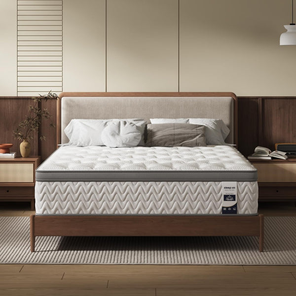 English Elm 8 Inch Twin Hybrid Mattress Bonnell Spring Foam Fiberglass Free Hypoallergenic Sleep B2716P383521