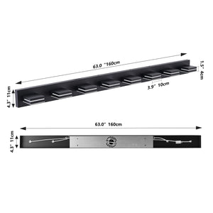 English Elm Modern Black Led Vanity Light - 8-Light Wall Sconce For Bathrooms, Energy-Efficient & Easy Install W2312P374918