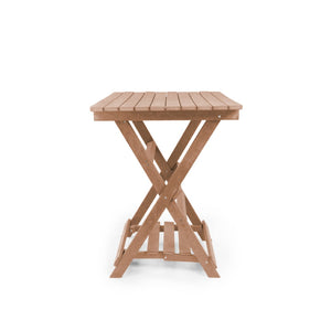 English Elm Summit Ridge Recycled Hdpe Outdoor Folding Bar Table Weather Resistant Eco Patio Teak B2745P409712
