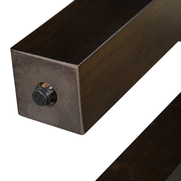 English Elm Trexm Ash Veneer Entryway Console Table Built in Power Outlet Drawer Rubberwood Espresso N715P361518P