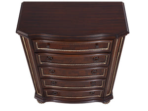 English Elm Paris G09300-D Dresser with Velvet-Lined Top Drawer, Wood Veneer Finish, Iron-Style Handles & Bun Feet Cherry 46 L x 23 W x 55 H B078P301567