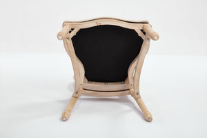 English Elm French Country Dining Chairs Set Of 2 - Upholstered Rattan Back, Stackable, Elegant For Any Space W3426P322684