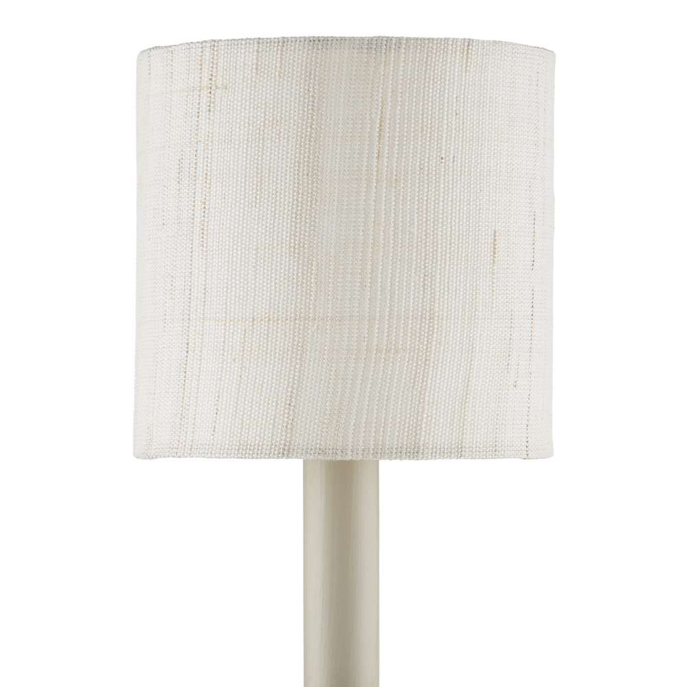 Ivory Artisanal Grasscloth Drum Chandelier Shade - Handcrafted, Modern Design for Cozy Spaces