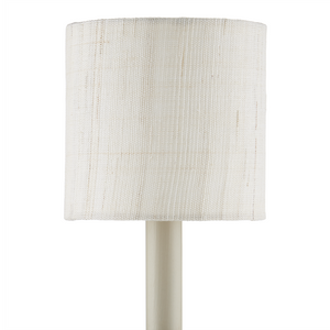 Ivory Artisanal Grasscloth Drum Chandelier Shade - Handcrafted, Modern Design for Cozy Spaces