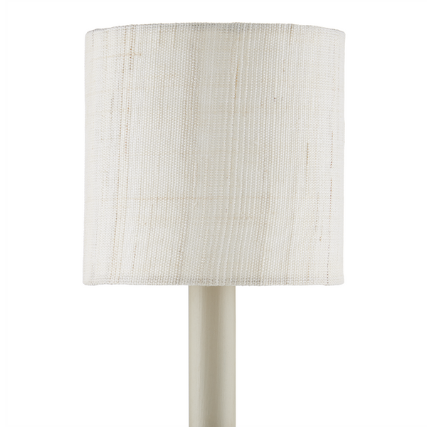 Ivory Artisanal Grasscloth Drum Chandelier Shade - Handcrafted, Modern Design for Cozy Spaces