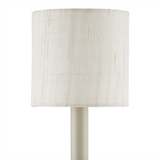 Ivory Fine Grasscloth Drum Chandelier Shade