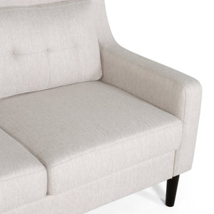 English Elm Christopher Knight Home® - LOVESEAT Modern Tufted Waffle Stitch Low-Profile Sofa with Tapered Legs and Removable Covers - 58" Beige 68674.00