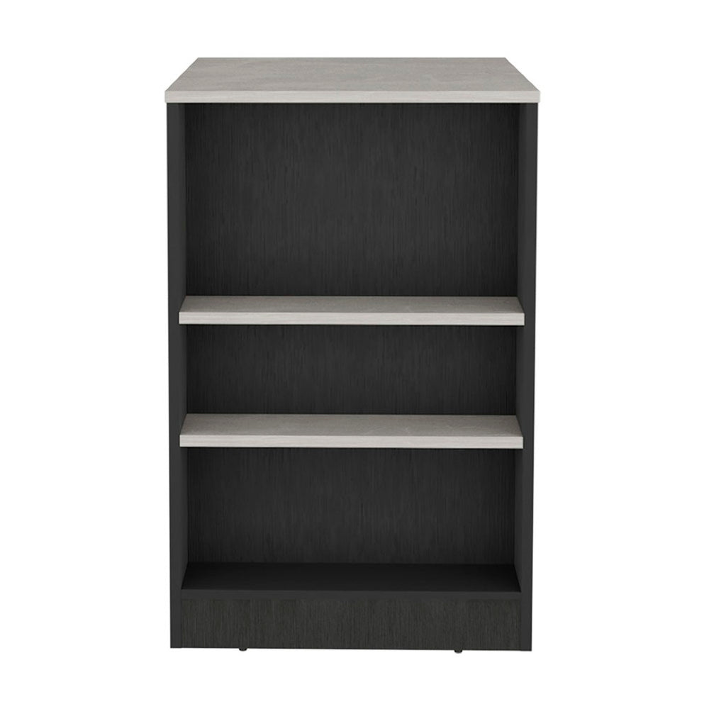 English Elm Portree Kitchen Island With Versatile 3-Side Shelves For Space-Saving Storage & Modern Dining Solutions B200P188818-GIGA