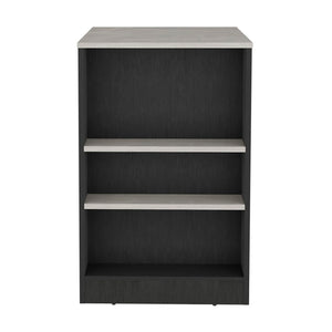 English Elm Portree Kitchen Island With Versatile 3-Side Shelves For Space-Saving Storage & Modern Dining Solutions B200P188818-GIGA