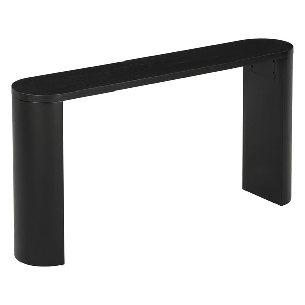 English Elm U_Style Modern Console Table With Semi-Cylindrical Legs - Elegant, Multi-Functional Design For Any Space N711P245617B-GIGA