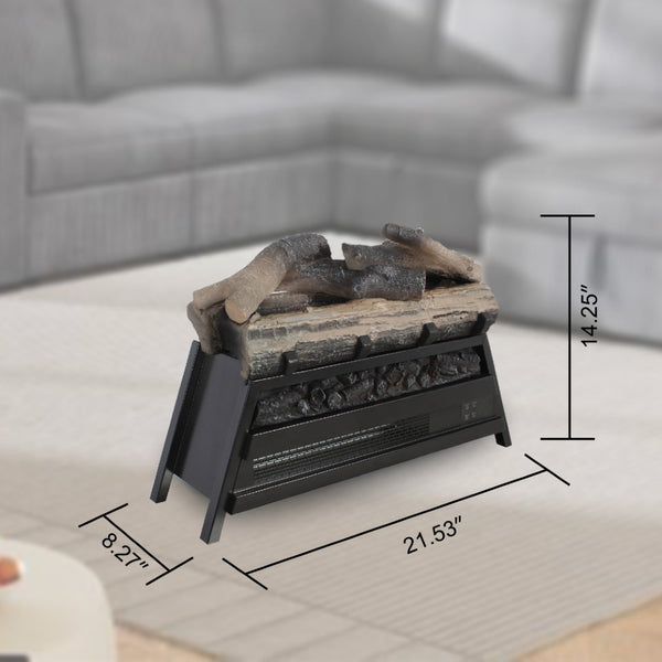 English Elm 23 Inch Infrared Electric Fireplace Insert with 3d Flame Log Set Indoor Heater W1769P203960