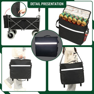 English Elm Beach Utility Wagon Heavy Duty Steel Frame All Terrain Pneumatic Tires Folding Hauler W2932P253147