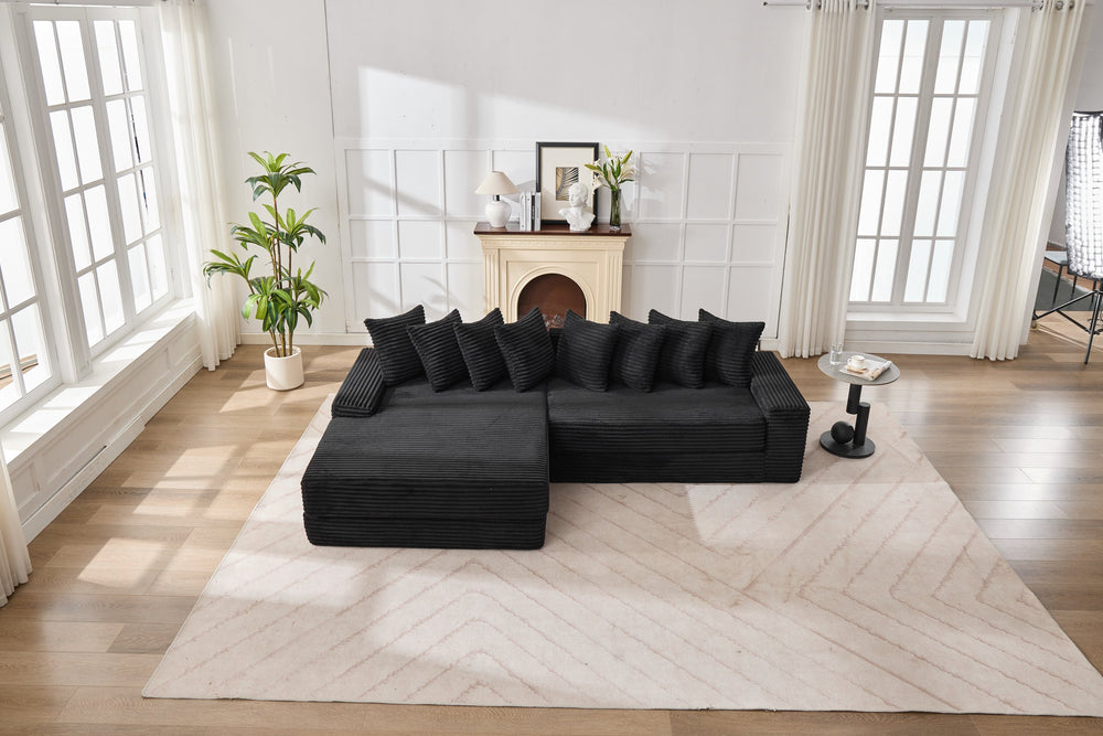 English Elm Convertible Cloud Sofa Bed - Foldable Corduroy Mattress, Space-Saving Sleeper For Small Spaces! W2915S00072