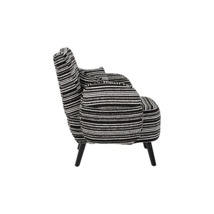 English Elm Modern tufted two-seater sofa with boucle upholstery, tapered legs, storage pockets, cozy compact design Black W395P376591