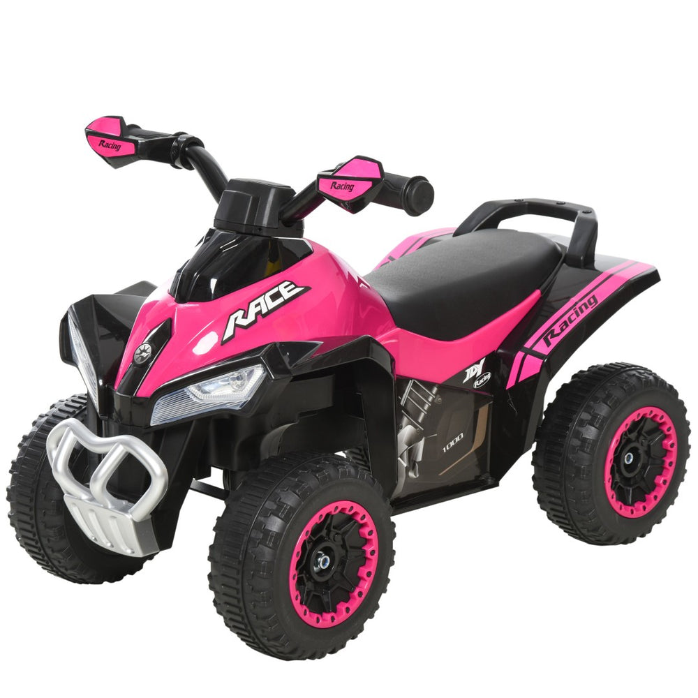 English Elm Aosom Toddler Foot Powered Ride on Atv Toy with Led Lights and Built in Music W2225P217968