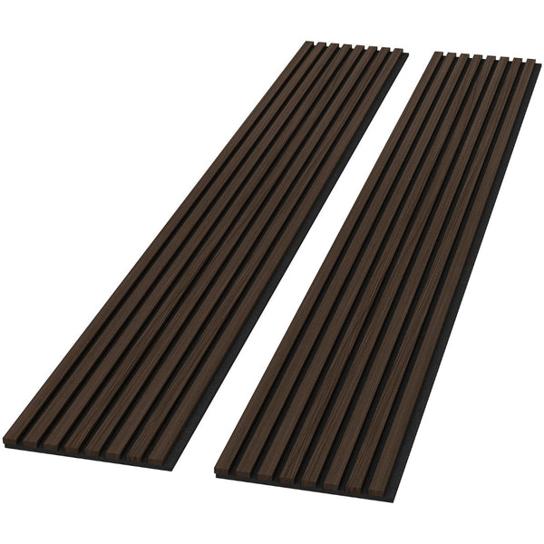 English Elm 2 Pack Solid Wood Slat Acoustic Panels Handcrafted for Media Rooms and Home Offices Smoke T3210P487480