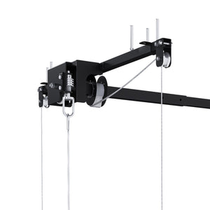 English Elm Overhead Garage Ceiling Rack All Steel Crank Down Platform 250 Lb Locking Hoist W2700P346225