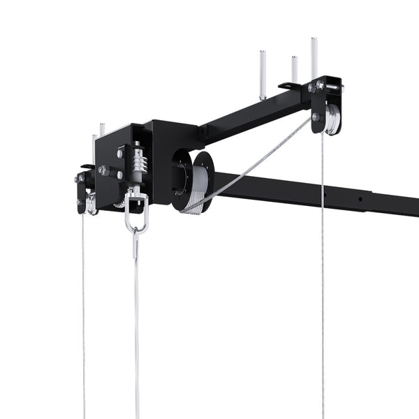 English Elm Overhead Garage Ceiling Rack All Steel Crank Down Platform 250 Lb Locking Hoist W2700P346225