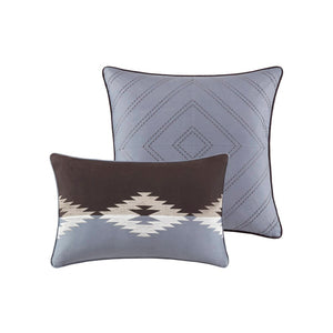 English Elm 8-piece Queen Comforter Set Geometric Lodge Style Polyester Fill Bedroom Bedding B035P472705