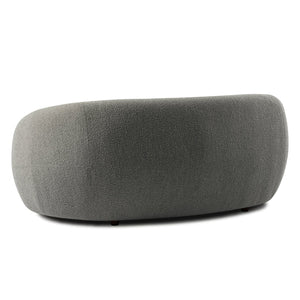 English Elm Sherri 69" Loveseat in Gray Boucle — Mid-Century Curved Design, 6" HD Foam, Durable 600lb Capacity B136P364317