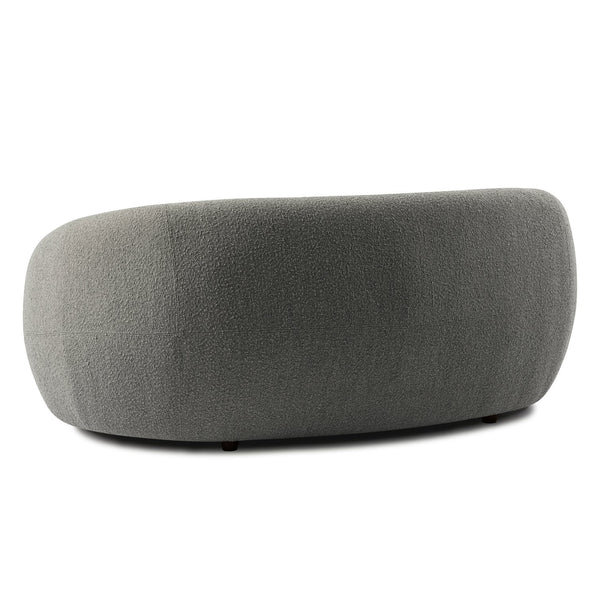 English Elm Sherri 69" Loveseat in Gray Boucle — Mid-Century Curved Design, 6" HD Foam, Durable 600lb Capacity B136P364317
