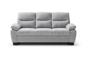 English Elm Summerton Plush Chenille Sofa with Pillow-Top Arms, Foam-Encased Coil Support, Removable Backrest Gray 31 L x 77 W x 15 H B078P349529