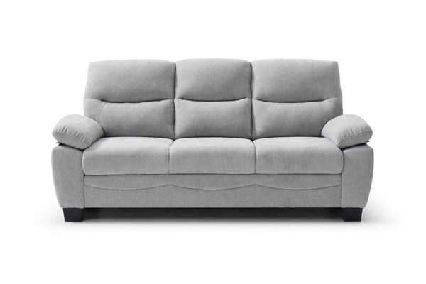 English Elm Summerton Plush Chenille Sofa with Pillow-Top Arms, Foam-Encased Coil Support, Removable Backrest Gray 31 L x 77 W x 15 H B078P349529