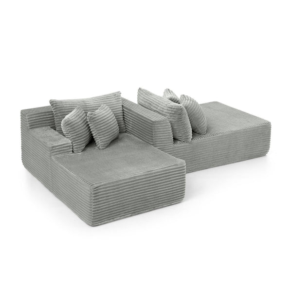English Elm Two-Seater Lazy Sofa Lounge Chair – Plush Velvet Fabric, No Assembly, Perfect For Cozy Living Spaces W487S00348-GIGA