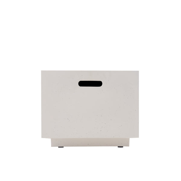 English Elm 40" Rectangular Mgo Concrete Propane Fire Pit 40000 Btu Patio Gathering Table N772P390491W