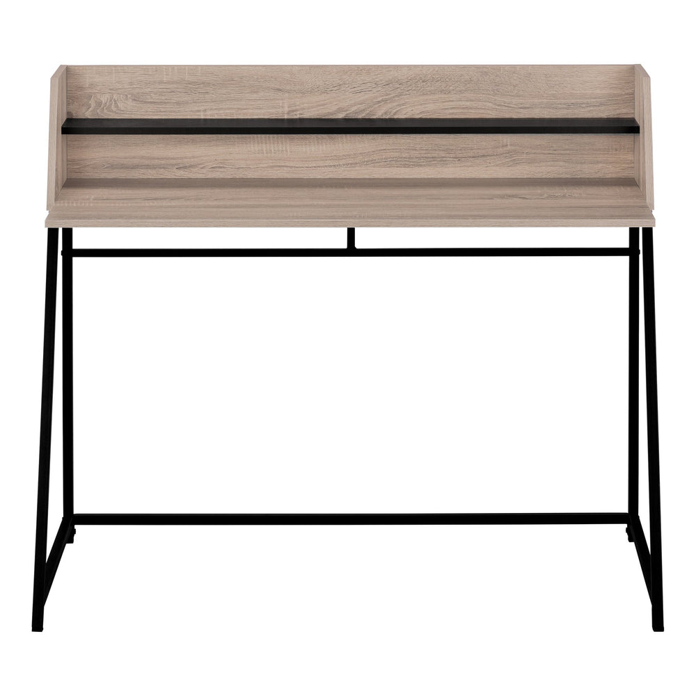 English Elm Computer Desk - Modern Home Office Workstation With Hutch, Ample Storage & Sturdy Metal Frame B2710P219832