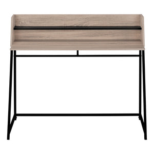 English Elm Computer Desk - Modern Home Office Workstation With Hutch, Ample Storage & Sturdy Metal Frame B2710P219832