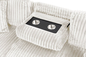 English Elm Plush Sectional Sofa With Pull-Out Sleeper In Cream Velvet - Stylish, Functional & Reversible Design! B009S01780-GIGA