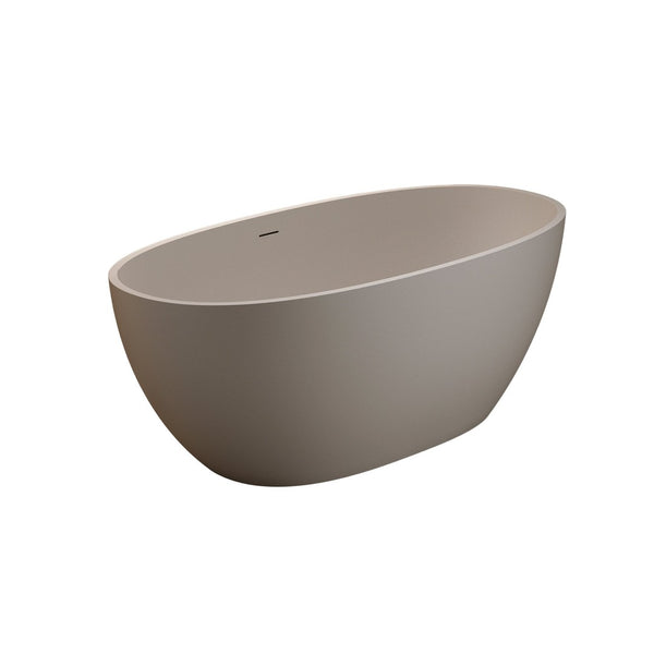 English Elm 63'' Freestanding Stone Resin Soaking Tub Spa Bath with Ergonomic Design W2753P415959