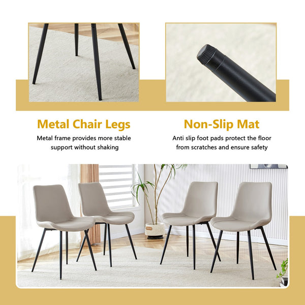 English Elm Table and Chair Set Oval Tempered Glass Seats 8 Light Luxury Dining Room W1151S04751