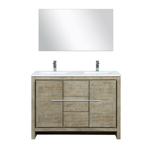English Elm Rustic Acacia Double Vanity Set With Cultured Marble Top, Chrome Faucet, And Elegant 43" Mirror B2731S01709-GIGA