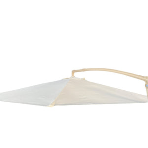 English Elm Without Base 10ft Cantilever Patio Umbrella Uv Resistant Aluminum Frame Pool Deck Garden Acacia Wood,Beige W2911P277286