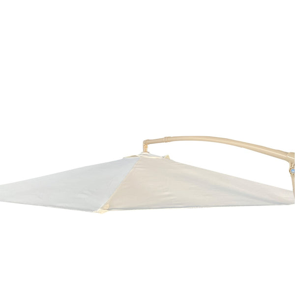 English Elm Without Base 10ft Cantilever Patio Umbrella Uv Resistant Aluminum Frame Pool Deck Garden Acacia Wood,Beige W2911P277286