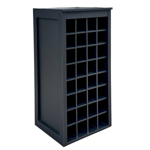 English Elm Black Walnut Modular Buffet Cabinet with Wine Storage Open Shelf and Drawer W331P410370