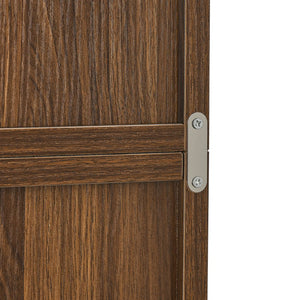 English Elm 8-Tier Media Tower Rack with Adjustable Shelves, Slim Tall Narrow Storage Cabinet for Home Office Organization Walnut W487P318934