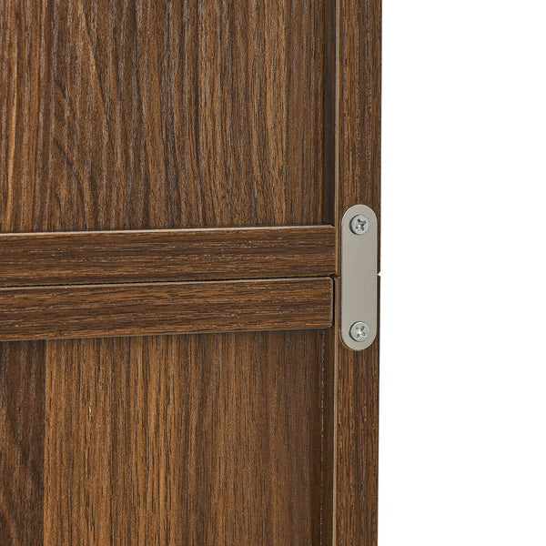 English Elm 8-Tier Media Tower Rack with Adjustable Shelves, Slim Tall Narrow Storage Cabinet for Home Office Organization Walnut W487P318934