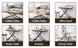 English Elm Table and Chair Set Adjustable Height Mdf Wood Grain Top with Four Pu Seats W1151S03991