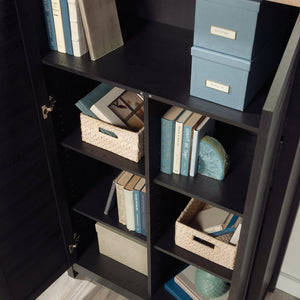 English Elm Storage Cabinet - Sleek Black Finish With Adjustable Shelves For Ultimate Versatile Organization Solutions B356P402684-GIGA