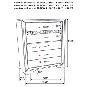 English Elm Annie Glam Twin Storage Bed Set with Crystal Hardware Glitter Panels and Jewelry Drawers White B062S01608