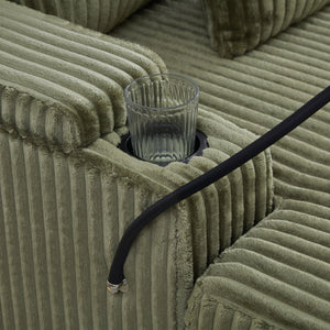 English Elm Swivel Barrel Accent Chair Chenille Tufted Round Club Seat for Living Room Lounge Green N719S002270F