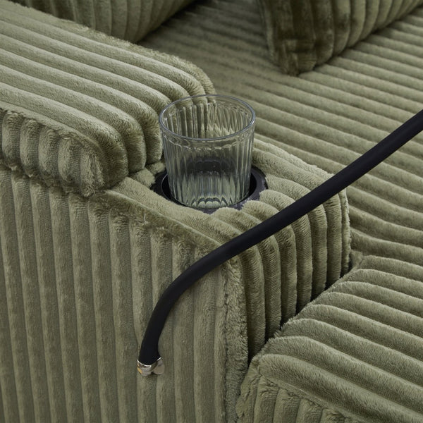English Elm Swivel Barrel Accent Chair Chenille Tufted Round Club Seat for Living Room Lounge Green N719S002270F