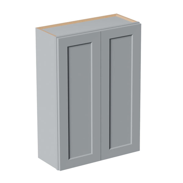 English Elm Gray Shaker Solid Wood Wall Cabinet Soft Close Doors Adjustable Shelves Kitchen Storage W5662P465944
