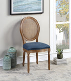 OSP Home Furnishings Stella Cane Back Chair Azure