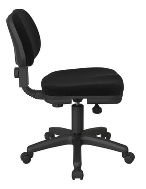 OSP Home Furnishings Basic Task Chair with Pneumatic Height Adjustment and Lumbar Support for Home Office Jet SC117-297